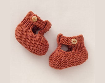 100% organic spring/summer organic cotton sandals - 0-3 months - hand-knitted in France, birth gift, baby garment