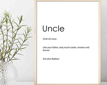 Personalised Uncle Word Art Print Or Card Gift Birthday Christmas ANY COLOURS Personalised Uncle Word Art Print Or Card Gift Birthday Christmas ANY COLOURS