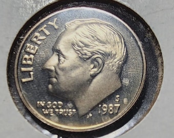 1987-S Proof Roosevelt Dime