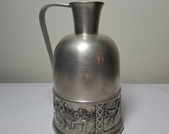 Vintage Zinn Vase/Krug/Krug, hergestellt von Norwegen Zinn
