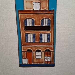 Placa de pared griega esmaltada en terracota, decoración de pared estilo granja, hecha a mano