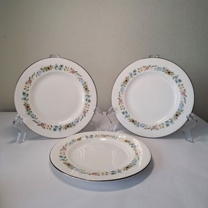 Set von 3 Royal Doulton Pastorale Tee-/Beilagentellern H5002, hergestellt in England