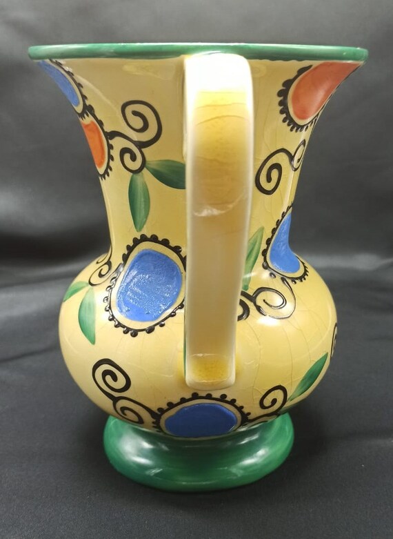 Antique Art Deco Hand Painted Jug/pitcher by Ditmar Urbach, 1930s