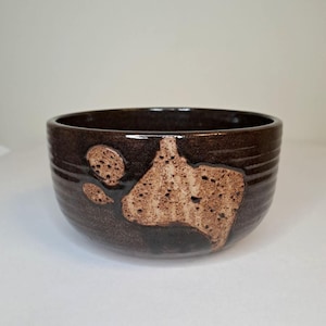 Mid-Century Danish Ravnild Keramik Brown Ceramic Bowl – Scandinavian Modern Design