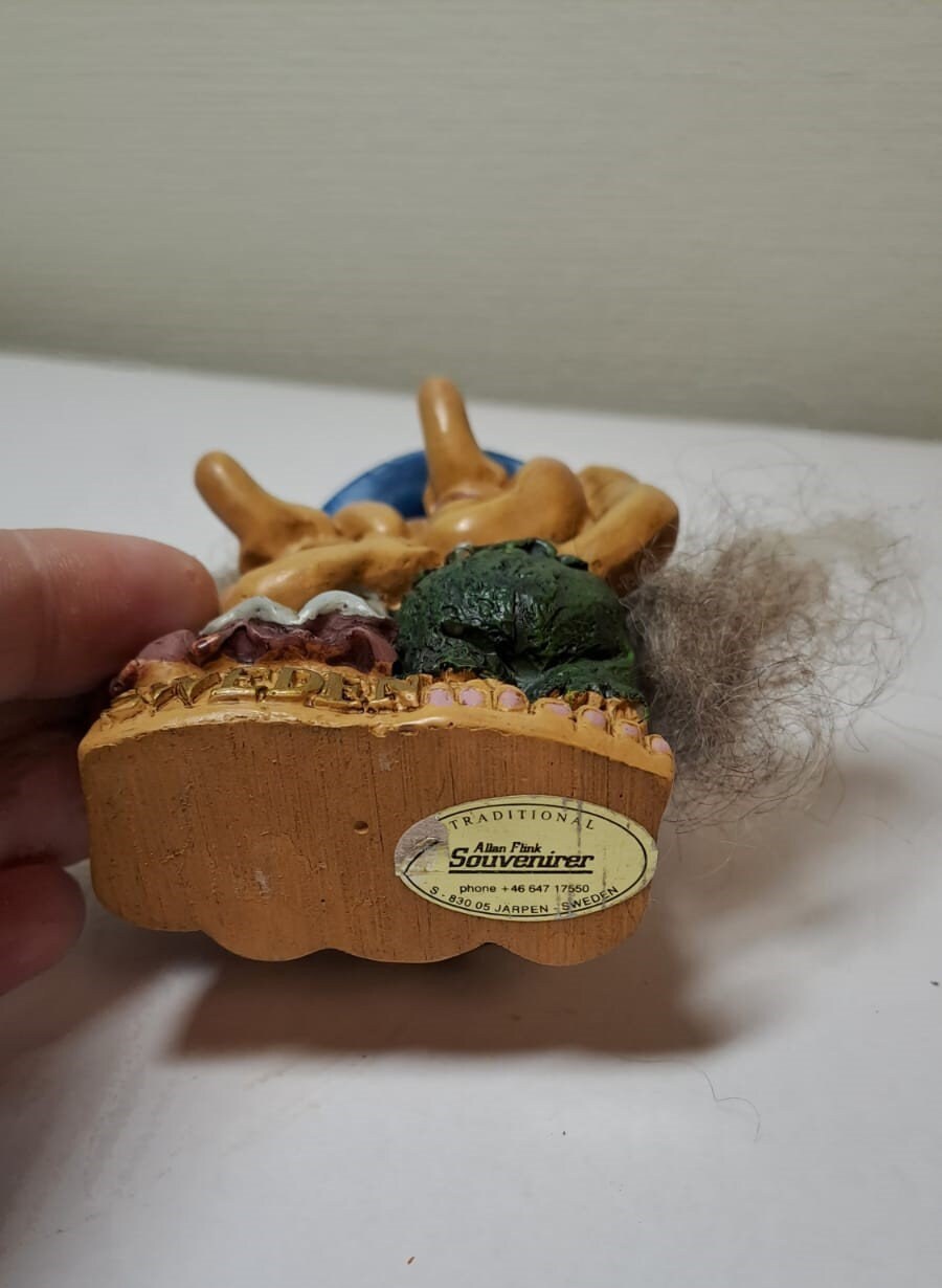 Vintage Pair of Trolls Figurine With Long Hairs and Long Noses, Troll ...