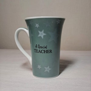 Una tazza speciale per insegnanti di latte, tazza Island di carta porcellanata, tazza da caffè color verde perla 4.5 ''