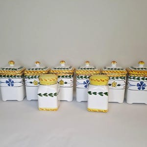Portugal Hand-Painted Ceramic Kitchen Storage Jars