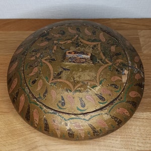 Unique Rare Antique wooden jewelry box, hand painted, made in Norway