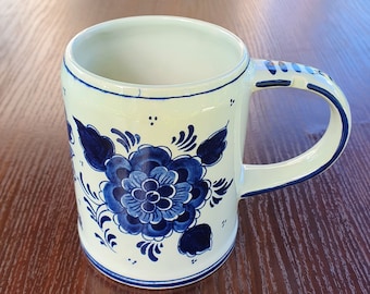 Vintage Holland Blauw Delft jarra de cerveza de porcelana stein 0,5 L