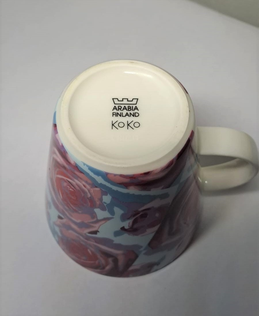 Vintage Arabia Koko Pink Roses Mug, Made in Finland - Etsy