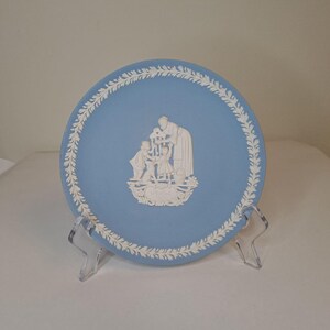 Vintage Blue Wedgwood &quot;Mother&quot; Plate – 17 cm Jasperware Collector&#39;s Plate, England, 1992