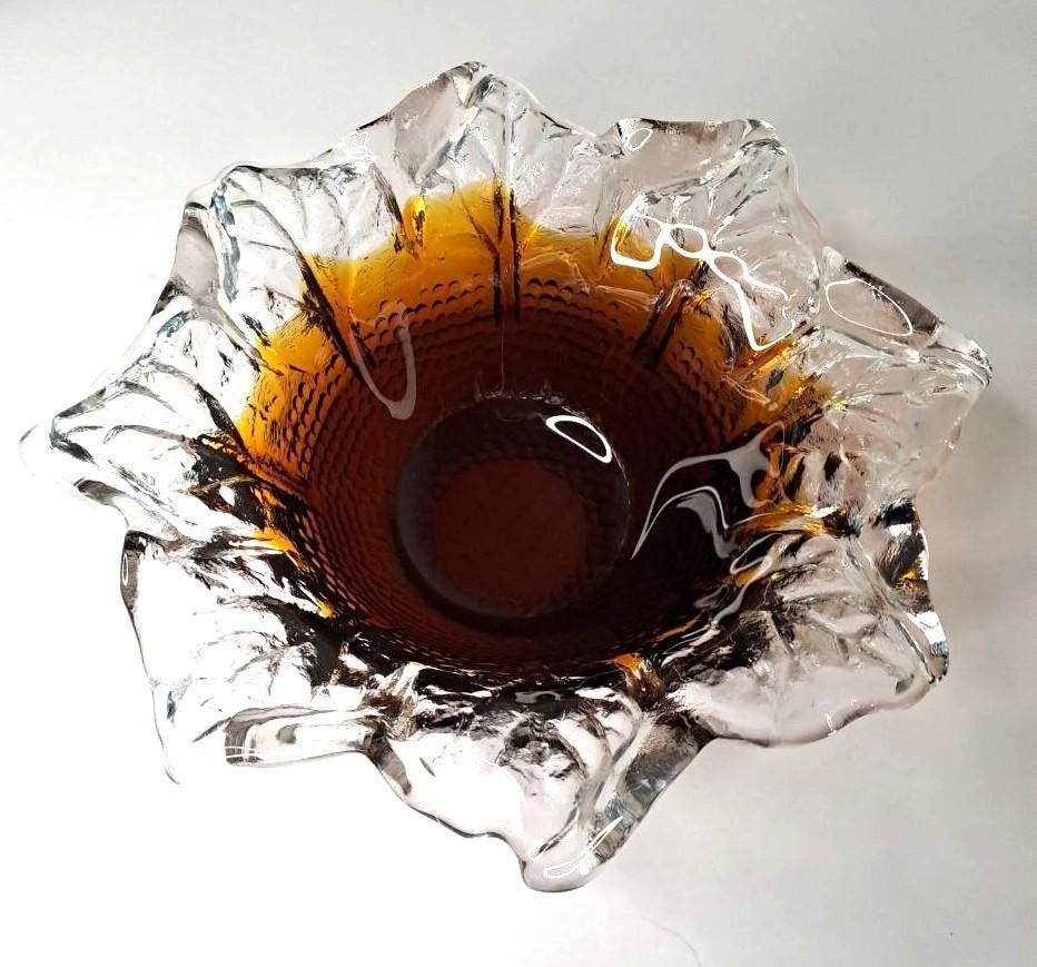 Humppila＊Revontulet＊Glass lamp shade【希少】 Humppila Tauno Wirkkala Revontulet Northern Lights Ice Bowl MCM