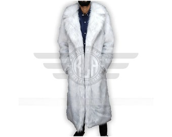 Ryan Gosling Ken White Faux Fur Coat, Unisex R-G Ken Faux Fur Coat Ryan Gosling 2023 White Leather Coat, Cosplay Costume For Halloween