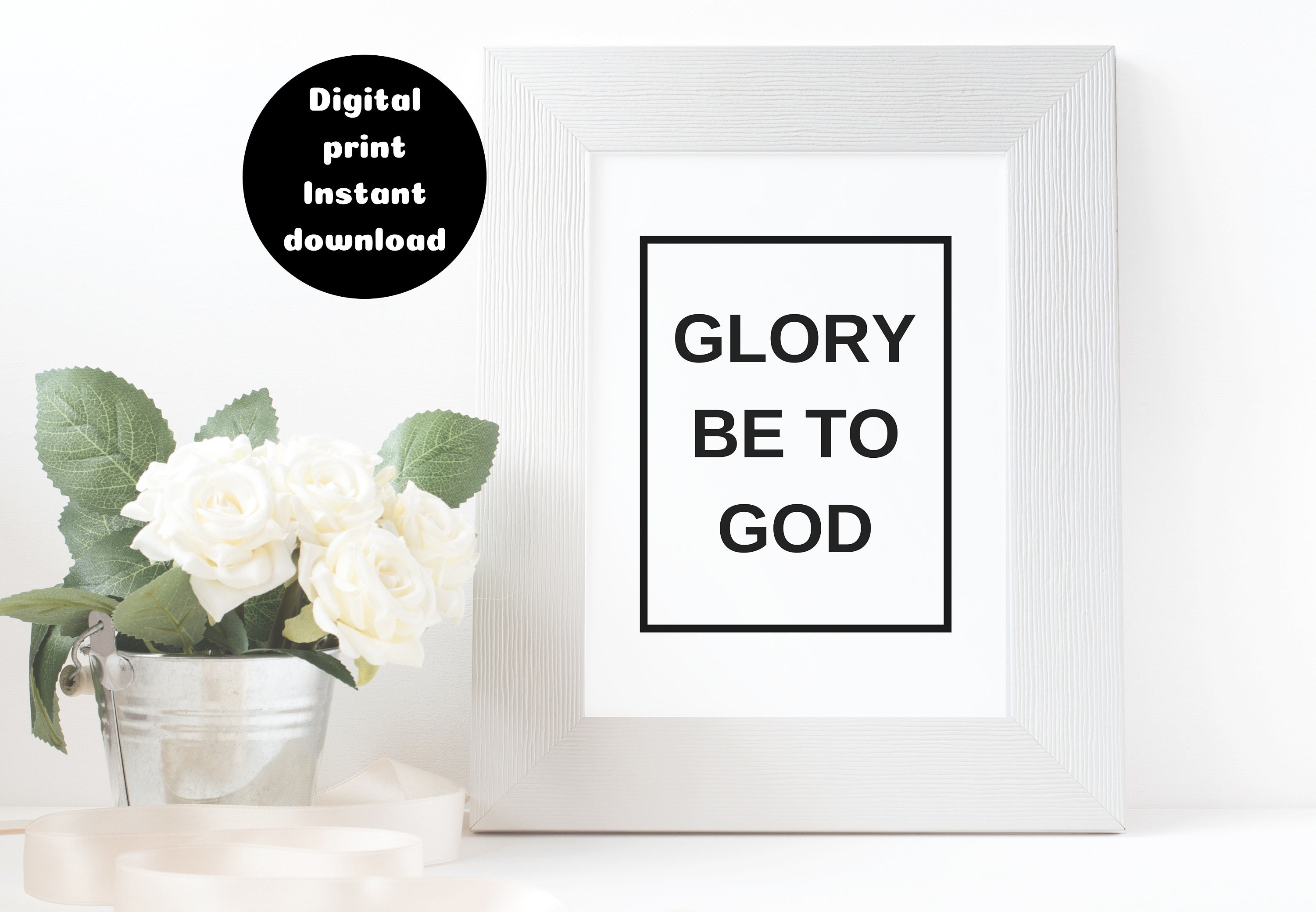 Gloire soit à Dieu citation de foi Téléchargement instantané Etsy