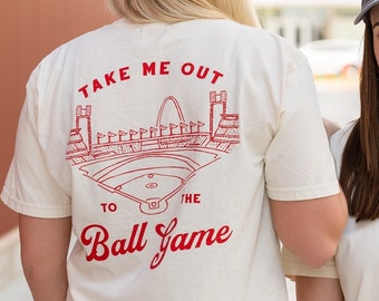 Saint Louis Take Me Out to the Ballgame Comfort Colors Tshirt Saint Louis Baseball Cards