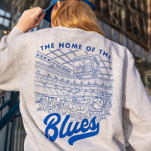 Blues Crewneck Sweatshirt Home of the Blues St. Louis Enterprise Hockey