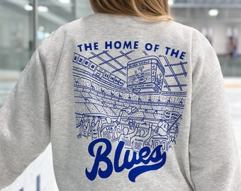 Blues Crewneck Sweatshirt Home of the Blues St. Louis Enterprise Hockey