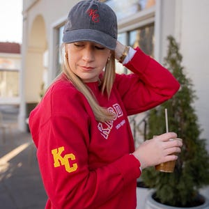 kc kansas city red embroidered hat