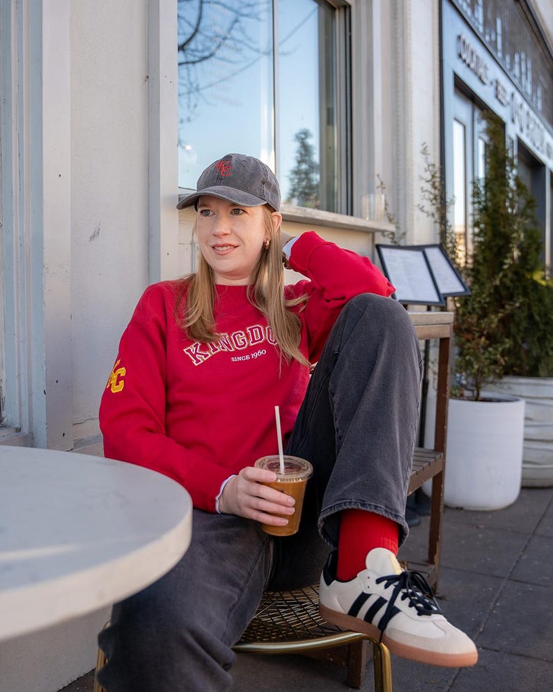 kc kansas city red embroidered hat