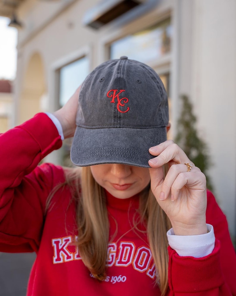 kc kansas city red embroidered hat