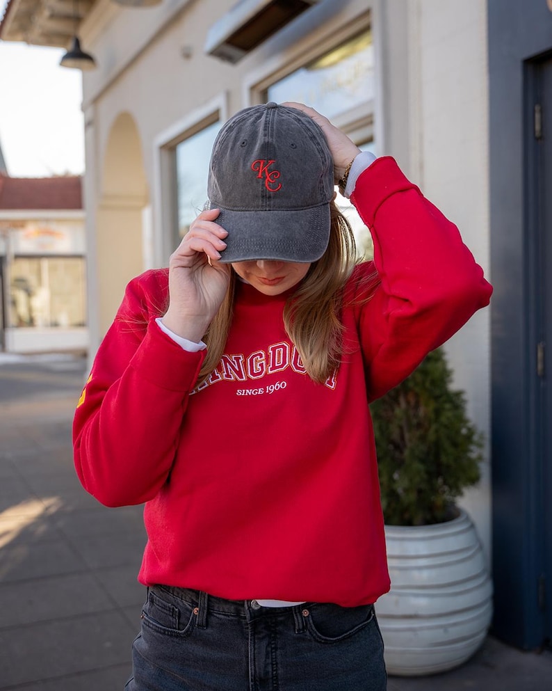 kc kansas city red embroidered hat