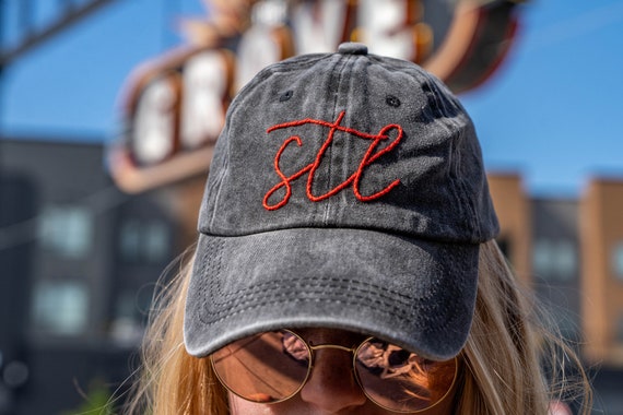 STL Hand Embroidered Vintage Dad Hat 