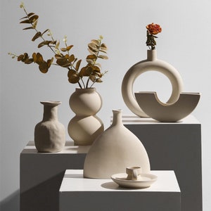 White collection ORIGAMI Minimalist vase, Handmade Ceramic Vase,Minimalist Decor,Plant Pot,Flower vase,Home decor,Air Plant Pot,moving gift
