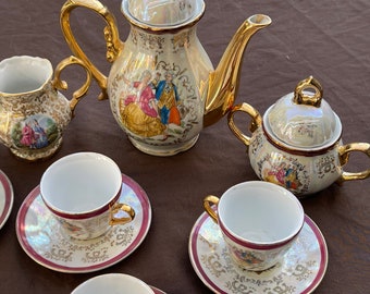 13 piece porcelaine de luxe- A.D.P. tea set made in china