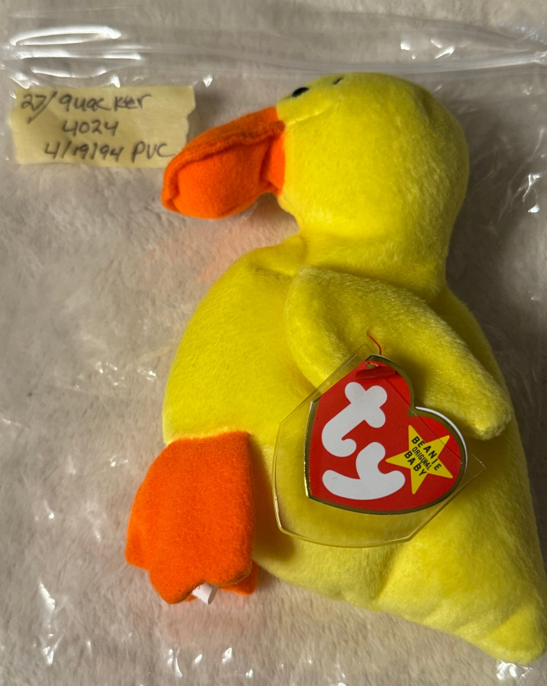 1994 4024 04/19/1994 Quackers the Duck Beanie Baby Etsy