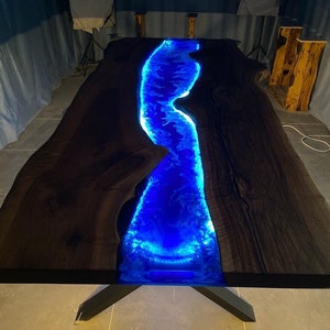 River table with hot sale lights
