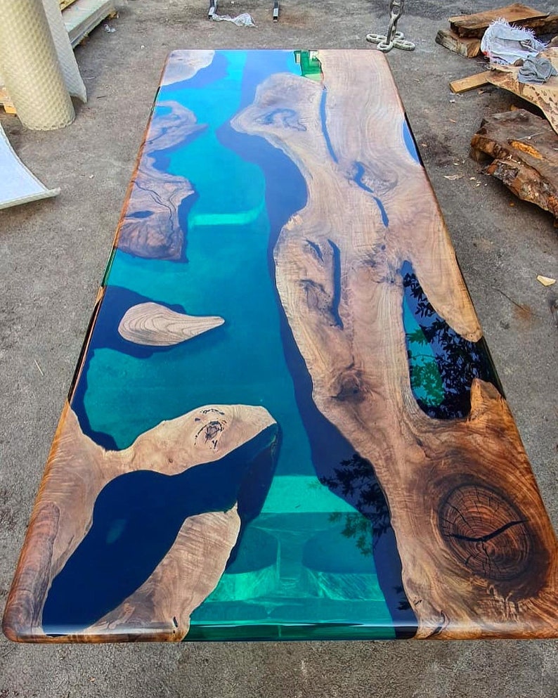 Custom Order Walnut Green 40x65 İnches- Gold Stainless Titanium Legs ...