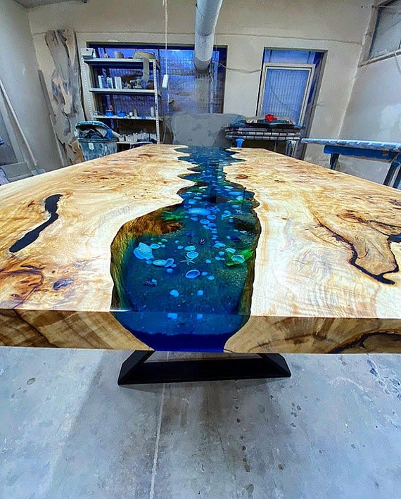 Wood river resin table deals