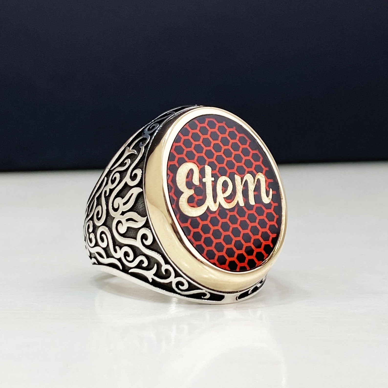 Name Men Ring Personalized Jewelry Men Ring Custom Etsy