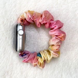 Tie Dye Scrunchie Band for Apple Watch 38mm 40mm 41mm 42mm 44mm 45mm 49mm or Fitbit Sense/Versa 3