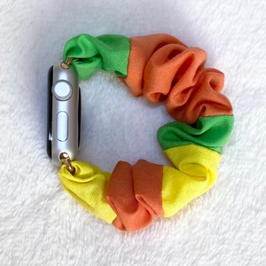 Orange Bird Inspired Scrunchie Band for Apple Watch 38mm 40mm 41mm 42mm 44mm 45mm 49mm or Fitbit Sense/Versa 3
