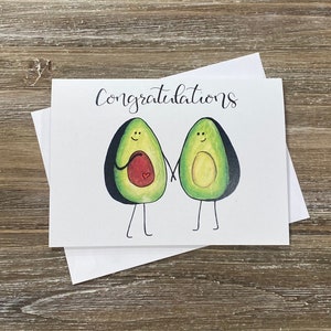 Avocado Herzlichen Glückwunsch! | Schwanger happy avocado es | Glückwunsch Schwangerschaft | Lustige Babykarte | Süße neue Babykarte