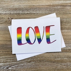 Rainbow Love | Pride Wedding | Gay Valentine Card | Lesbian Valentine Card | Rainbow Valentine | Gay love card | Anniversary