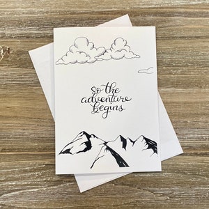 Adventure Begins | Adventure awaits card | Goodbye cards | Farewell cards | New beginnings card