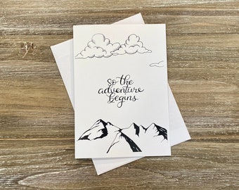 Adventure Begins | Adventure awaits card | Goodbye cards | Farewell cards | New beginnings card