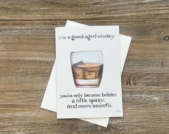 Whiskey Birthday card | Good aged whiskey