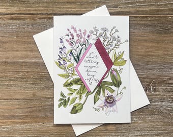 You aren't letting anyone down by resting | Self care greeting card