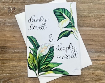 Dearly Loved & Deeply Missed | Sympathy greeting card