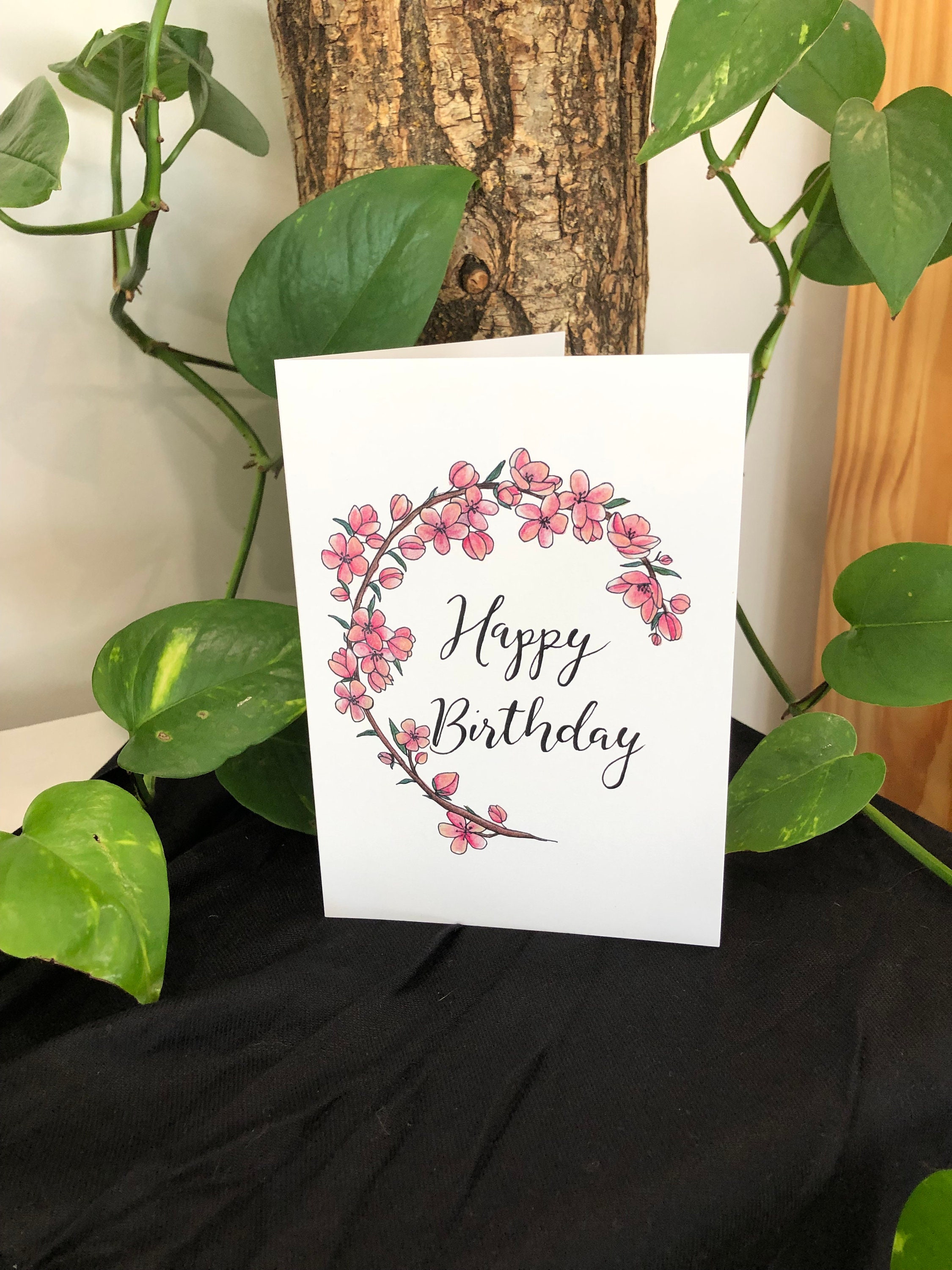 Happy Birthday: Cherry Blossoms | Etsy UK