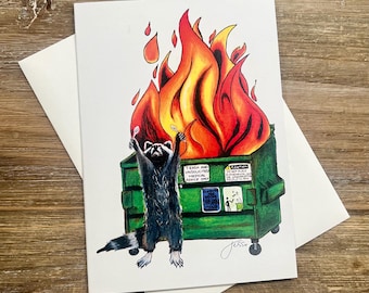 Dumpster Fire | Raccoon lover | Spoonie art