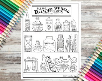 Colour Therapy Printable Colouring Page | Spoonie Shoppe (PDF)