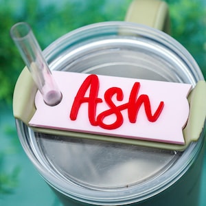Personalized Tumbler Name Tag,Acrylic Name Tag, Acrylic Name Plate,Tumbler Name Plate, Tumbler Lid Tag,Personalized Tag,Stanley Name Tag