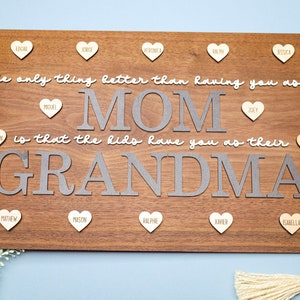 Gifts for Mom and Grandma, Family Mom Grandma Sign,Personalized Gifts,Children and Grandkids Sign,Mothers Day Gift,Gift for Mom,Family Tree