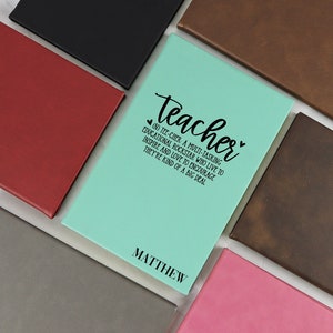 Teacher Appreciation Gift,Custom Notebook,Custom Journal,Teacher Gift,Custom Gift for Teacher,Teacher Assistant Gift,Thank you Teacher