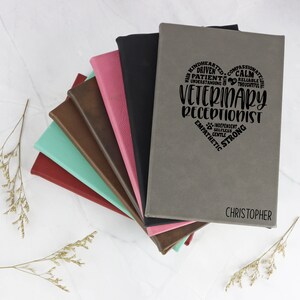 Veterinary Receptionist Appreciation Day,Custom Journal,Veterinary Receptionist Gift,Receptionist Gift,Personalized Notebook,Vet School Grad