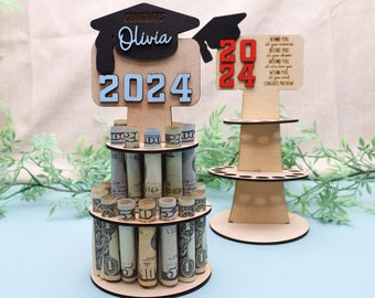 Graduation Gift Money Cake, Money Tower, Graduation Money, Class of 2024 Gift, Graduation Gift Money Tree, High School Gift, Senior 2024